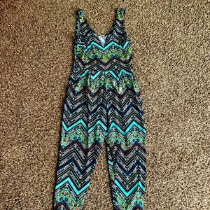 Teal and turquoise jumpsuit